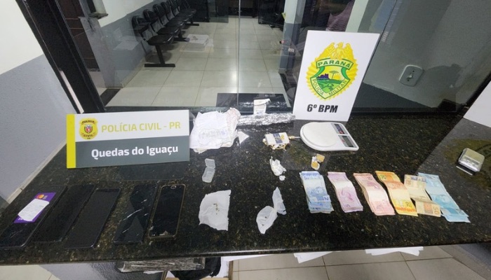 Espigão Alto do Iguaçu - Duas pessoas são pressas por tráfico de drogas 
