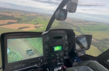 Com apoio de helicóptero, Polícia Militar apreende 700 quilos de maconha no Oeste