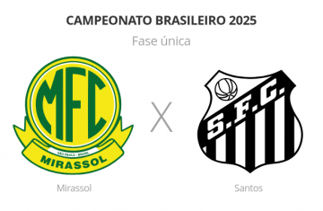 Brasileirão: Mirassol x Santos