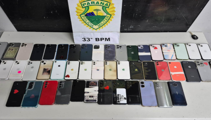 PMPR prende cinco pessoas e recupera 54 celulares furtados em festival