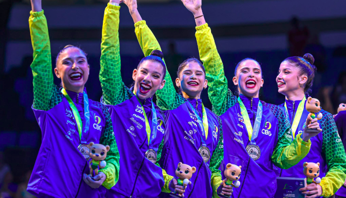 Com duas atletas do Paraná, Brasil conquista prata inédita no Mundial de Ginástica Rítmica
