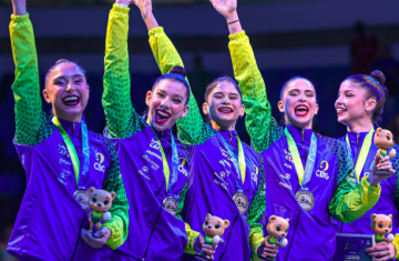 Com duas atletas do Paraná, Brasil conquista prata inédita no Mundial de Ginástica Rítmica