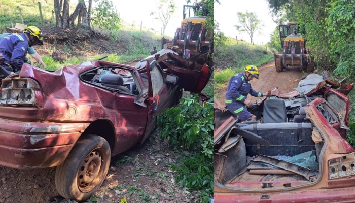 Guaraniaçu - Idoso fica gravemente ferido em acidente no Alto Medeiros 