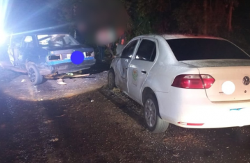 Palmital - Colisão frontal entre dois carros na PR-364 mata dois homens