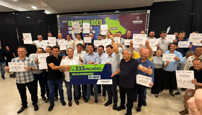 Governo do Estado anuncia mais de R$ 333 milhões para 50 cidades da região Oeste
