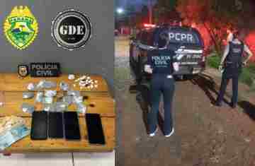 Laranjeiras - Três pessoas são presas e menor é apreendido por tráfico de drogas 