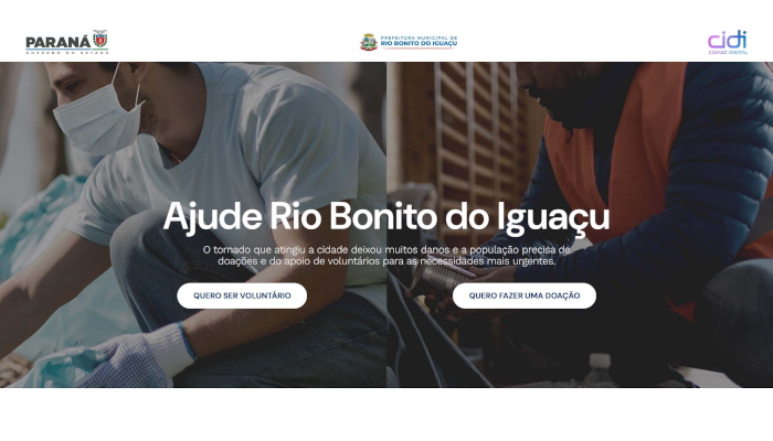 Com site e alojamento, Rio Bonito do Iguaçu se prepara para receber mil voluntários