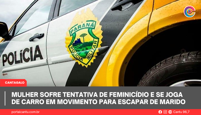 Cantagalo - Mulher sofre tentativa de feminicídio e se joga de carro em movimento para escapar de marido