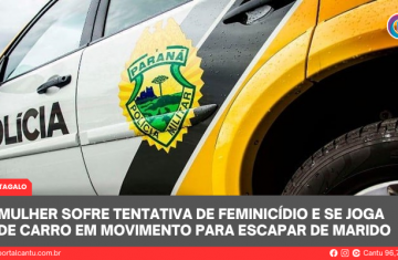 Cantagalo - Mulher sofre tentativa de feminicídio e se joga de carro em movimento para escapar de marido