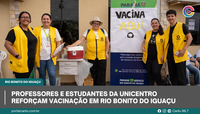 Rio Bonito do Iguaçu - Professores e estudantes da Unicentro reforçam vacinação