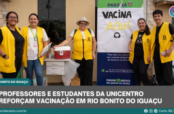 Rio Bonito do Iguaçu - Professores e estudantes da Unicentro reforçam vacinação