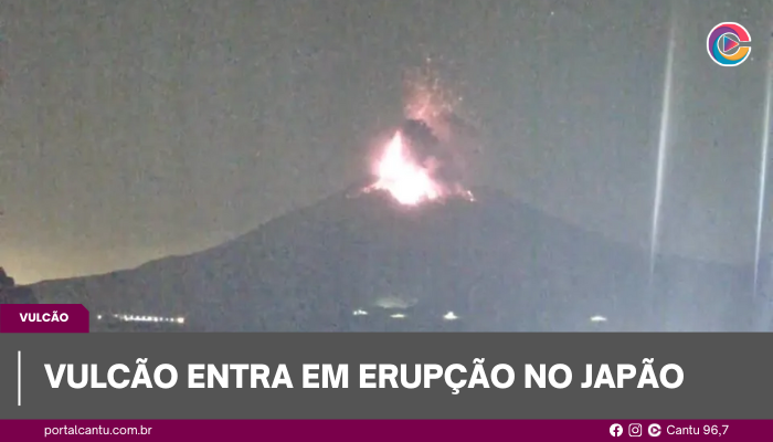 Vulcão entra em erupção no Japão