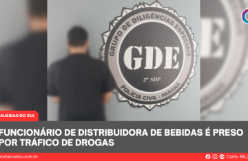Laranjeiras do Sul - Funcionário de distribuidora de bebidas é preso por tráfico de drogas