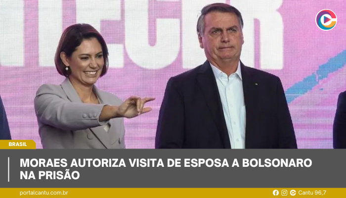 Moraes autoriza visita de esposa a Bolsonaro na prisão