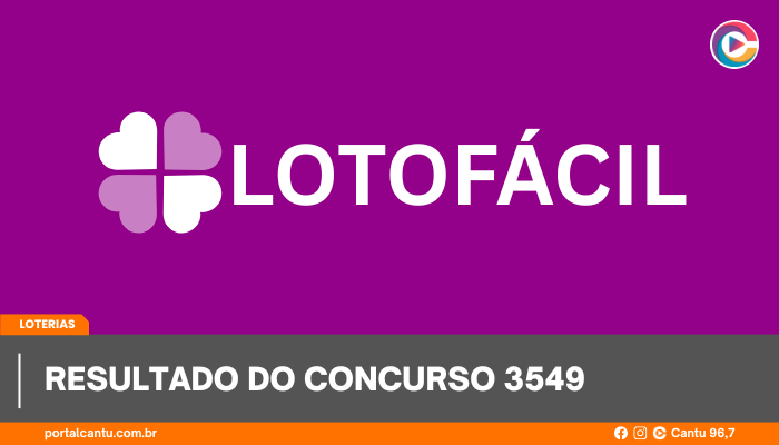Lotofácil - Resultado do concurso 3549
