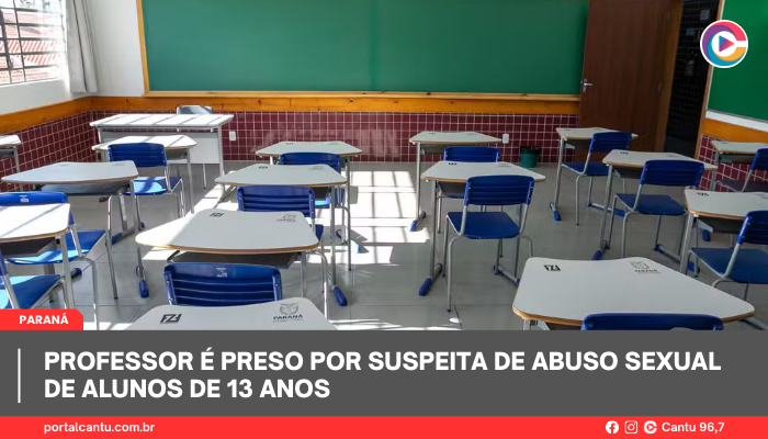 Professor é preso por suspeita de abuso sexual de alunos de 13 anos