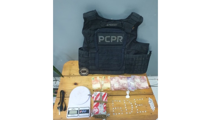 Laranjeiras - PCPR prende duas pessoas por Tráfico de drogas e associação ao tráfico