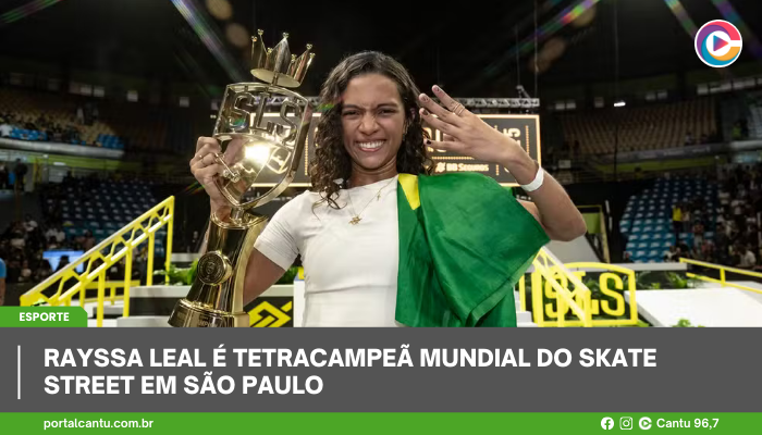 Rayssa Leal é tetracampeã mundial do skate street em São Paulo