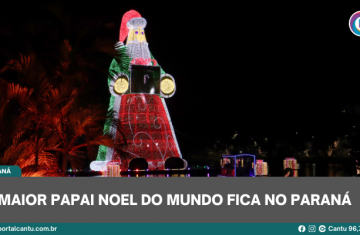 Maior Papai Noel do mundo fica no Paraná