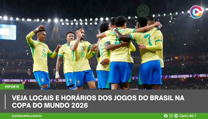 Veja locais e horários dos jogos do Brasil na Copa do Mundo 2026