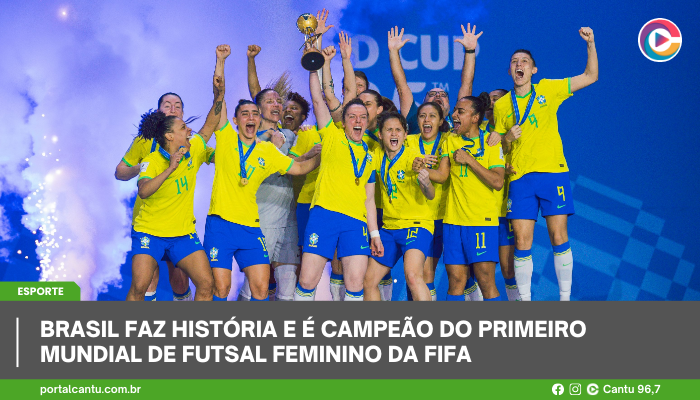 Brasil faz história e é campeão do primeiro Mundial de Futsal Feminino da FIFA