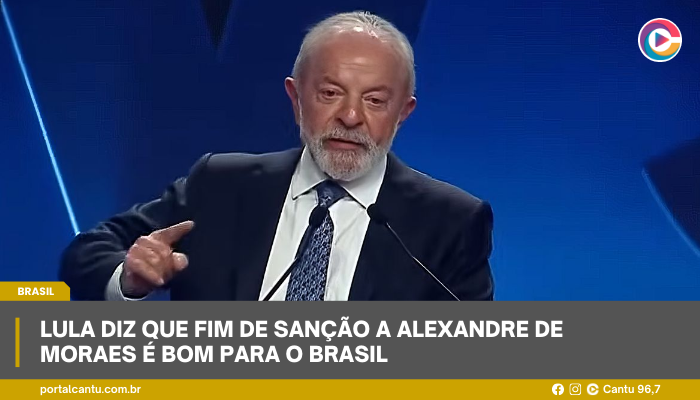 Lula diz que fim de sanção a Alexandre de Moraes é bom para o Brasil