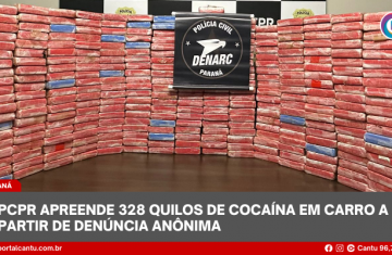 PCPR apreende 328 quilos de cocaína em carro a partir de denúncia anônima