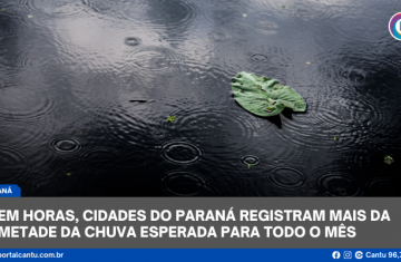 Em horas, cidades do Paraná registram mais da metade da chuva esperada para todo o mês