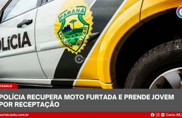 Cantagalo - Polícia recupera moto furtada e prende jovem por receptação