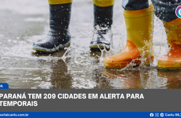 Paraná tem 209 cidades em alerta para temporais