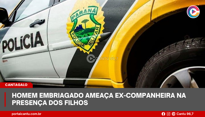 Cantagalo - Homem embriagado ameaça ex-companheira na presença dos filhos