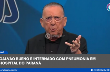 Galvão Bueno é internado com pneumonia em hospital do Paraná