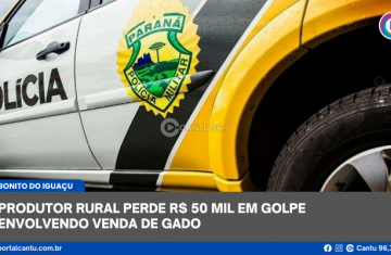 Rio Bonito do Iguaçu - Produtor rural perde R$ 50 mil em golpe envolvendo venda de gado