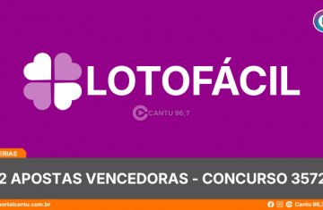 Lotofácil - Duas apostas vencedoras, concurso 3572