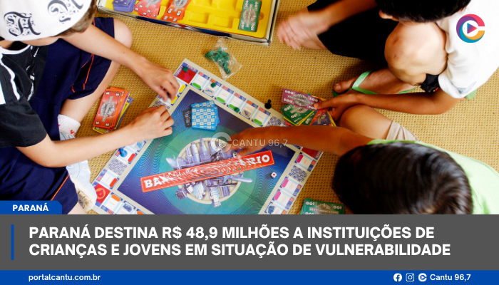 Paraná destina R$ 48,9 milhões a instituições de crianças e jovens em situação de vulnerabilidade