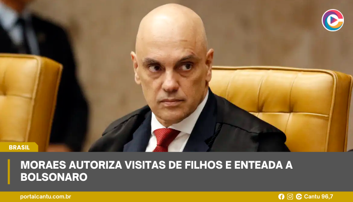 Moraes autoriza visitas de filhos e enteada a Bolsonaro
