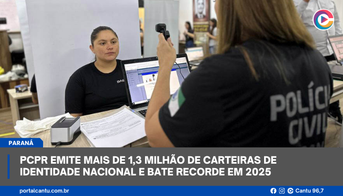 PCPR emite mais de 1,3 milhão de Carteiras de Identidade Nacional e bate recorde em 2025
