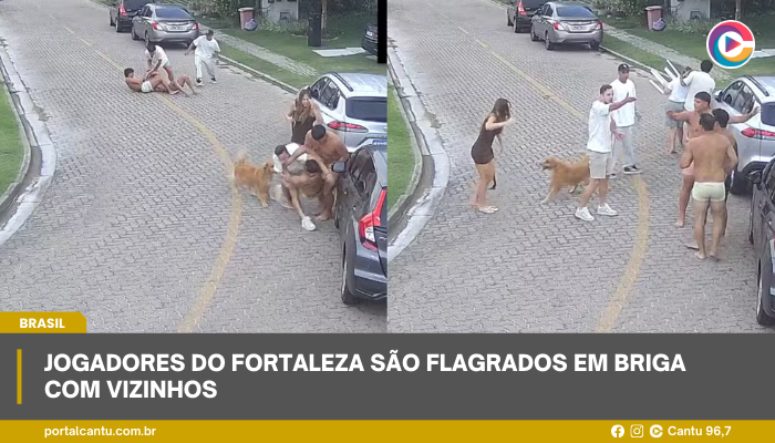 Jogadores do Fortaleza são flagrados em briga com vizinhos