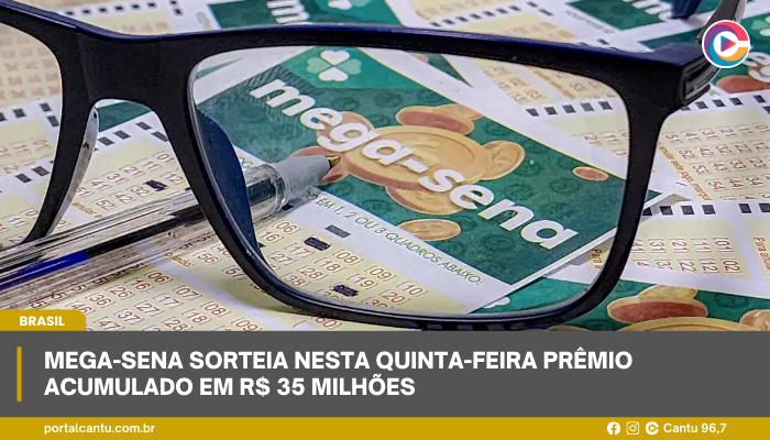 Mega-Sena sorteia nesta quinta-feira prêmio acumulado em R$ 35 milhões