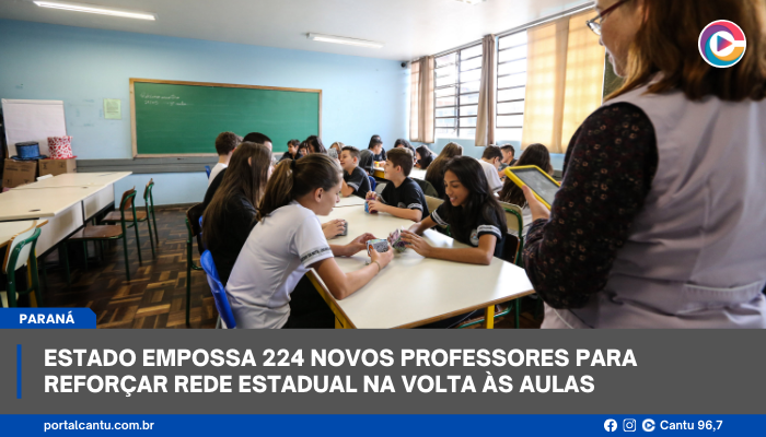 Estado empossa 224 novos professores para reforçar rede estadual na volta às aulas