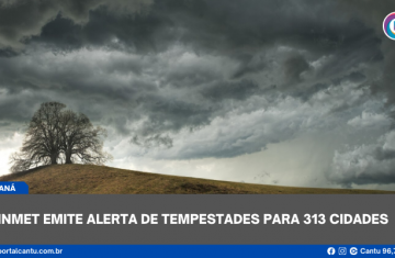 Inmet emite alerta de tempestades para 313 cidades