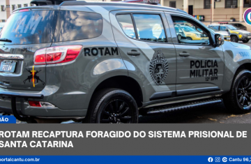 Pinhão - ROTAM recaptura foragido do sistema prisional de Santa Catarina