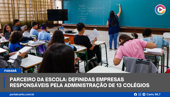 Parceiro da Escola: definidas empresas responsáveis pela administração de 13 colégios