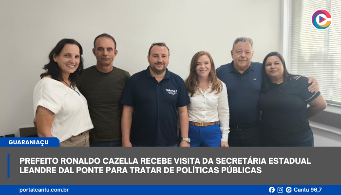 Guaraniaçu - Prefeito de Guaraniaçu recebe visita da secretária estadual Leandre Dal Ponte para tratar de políticas públicas