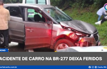 Virmond - Acidente de carro na BR-277 deixa feridos