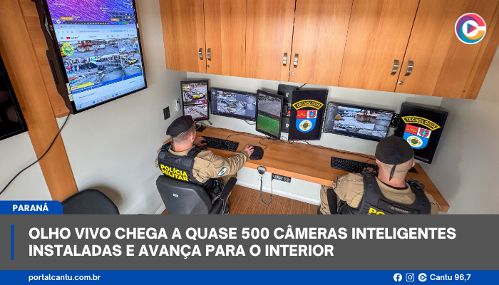 Olho Vivo chega a quase 500 câmeras inteligentes instaladas e avança para o Interior