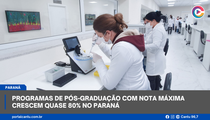 Programas de pós-graduação com nota máxima crescem quase 80% no Paraná