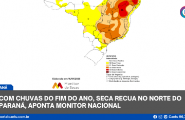Com chuvas do fim do ano, seca recua no Norte do Paraná, aponta monitor nacional