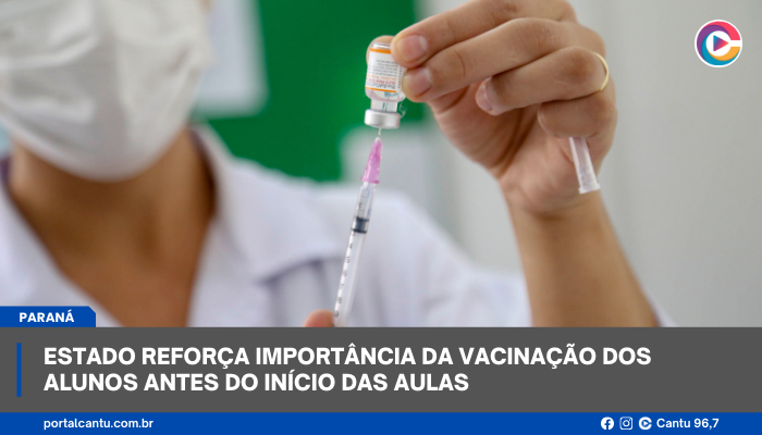 Estado reforça importância da vacinação dos alunos antes do início das aulas 