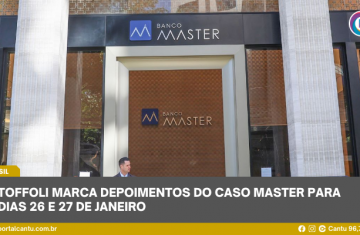Toffoli marca depoimentos do caso Master para dias 26 e 27 de janeiro